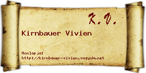 Kirnbauer Vivien névjegykártya